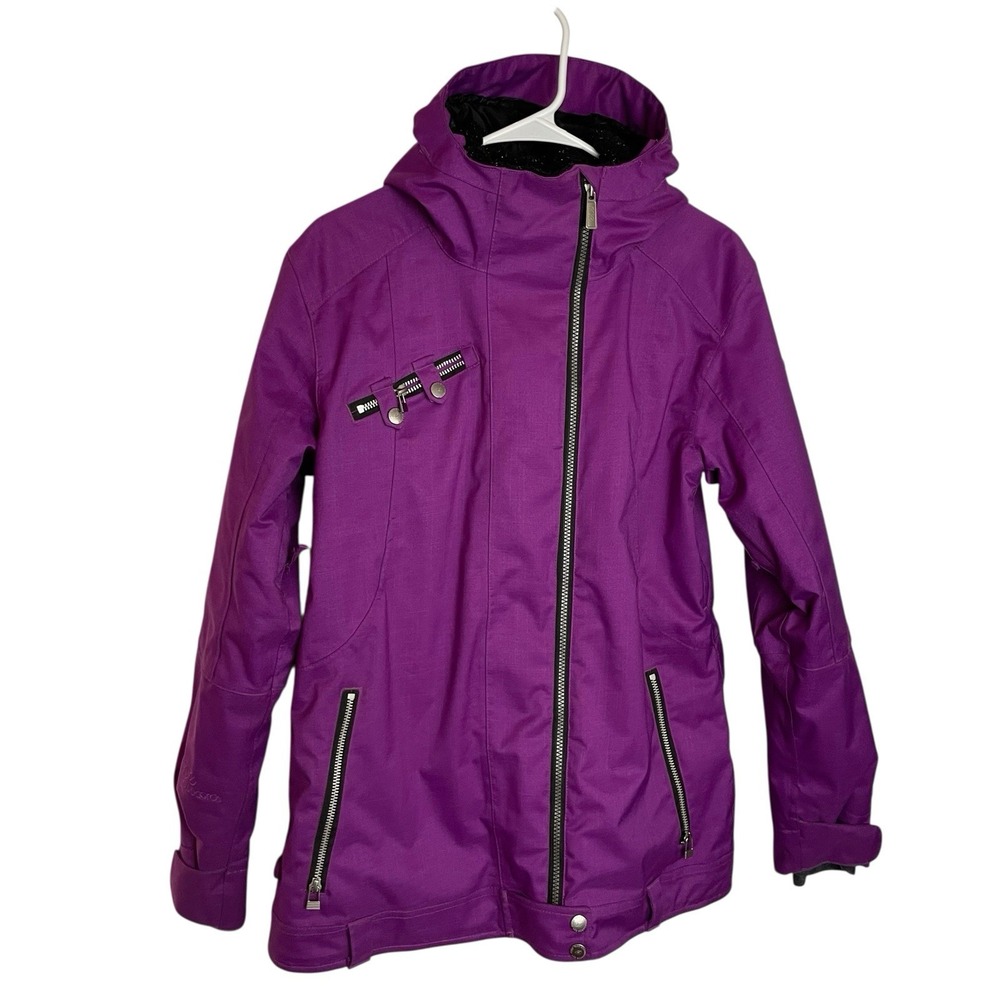 Ride Snowboards Womens Cappel Waterproof Ski Jacket Size M Purple Hooded Parka